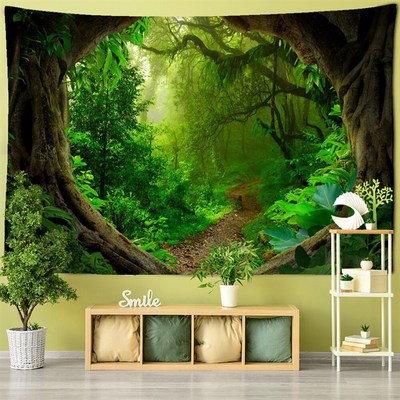 极速Multifunction Fashionabyle Forest Scenery Wall Tapestry