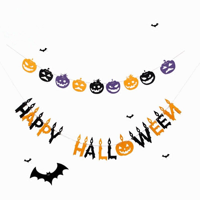 极速Non-woven Letter Halloween Decoration Flag FlUower Scene