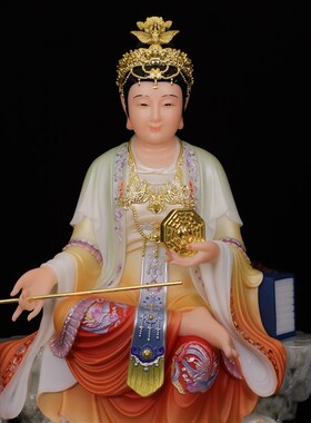 新品汉白玉地母娘娘佛像家用后土地姥娘娘J16寸地母元君佛像居家