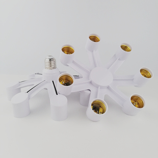 极速多功能扩展灯座转换灯头一转二一拖二H一分二三四五六E27转e2