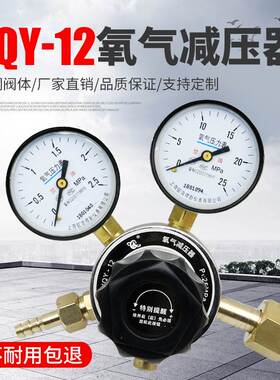 极速YQY-12氧气全铜大阀体减y压器调压器压力表乙炔213气体钢瓶阀