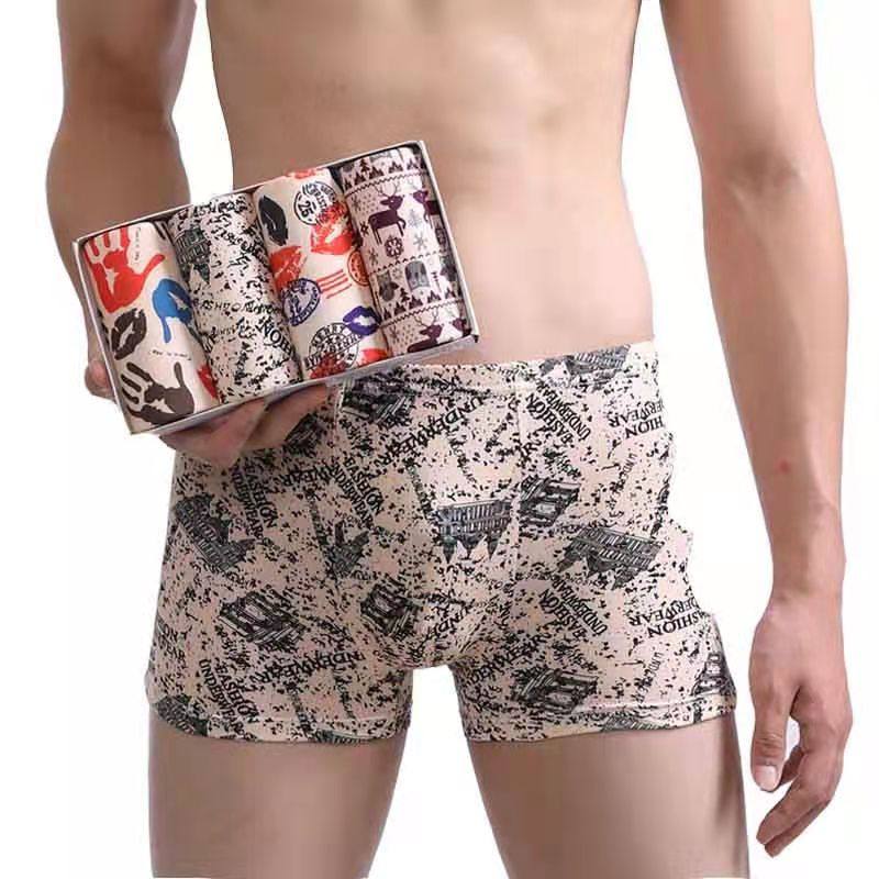 新品Mens Panties n4pcs/Lot  Male Underpants Man Pack Shorts