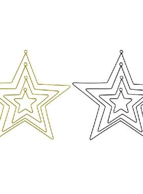 极速DIY Wrought Iron Metal Stars CRing Stars Wire Wreath Fra