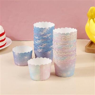 新品neaw50Pcs Rainbow Muffin Cupcake Paper Cups Cupcake Line