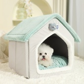 狗屋秋冬款 通用狗房子可t拆洗猫窝宠物半封闭式 小狗 狗窝四季 新品