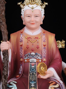 新品汉白玉无生老母神像无声无极老母像骊山N圣母客厅人物桌面精