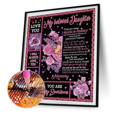 极速DIYb Diamond Painting 5D Mosaic Letters Partial Special