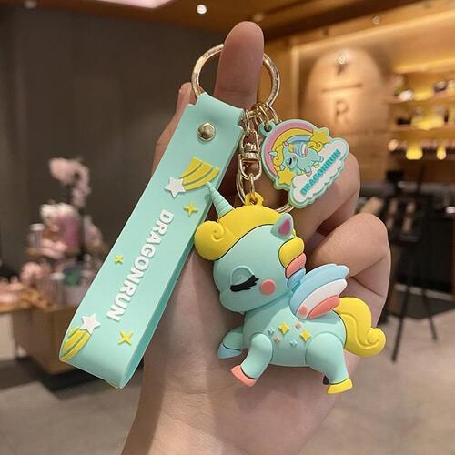 新品Unicorn keychain cute r exquisite car key g key cYhain W
