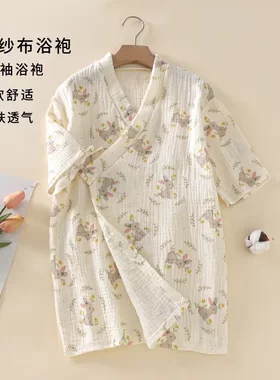 夏季薄款儿童卡通家居睡袍