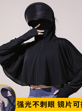 Sunblock hat female face mask UV sunblock mask Sun hat elect