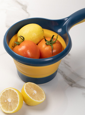 Foldable ladle Multi-functional hanging plastic ladle Bathro
