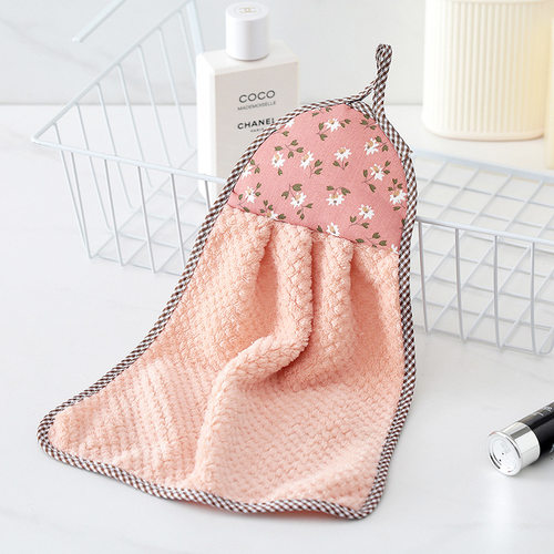 Pendable coral velvet hand towel Dih towel Kitchen towel Di