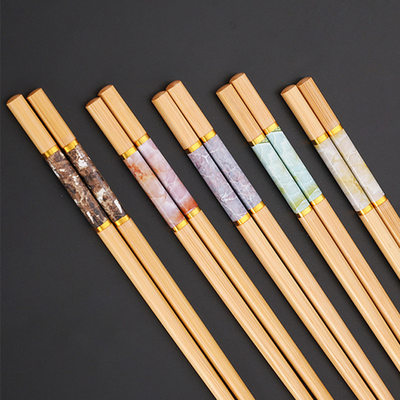 Chopsticks Chinese Kuaizi family set bamboo printed chopstic