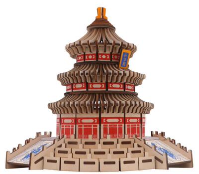 3D立体拼图天坛北京古建筑四合院模型拼装益智积木礼品