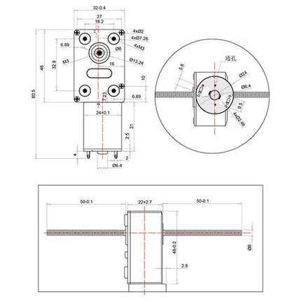 JGY-370大扭矩涡轮蜗杆微型直流减速电机12v24v低速双螺杆小马达