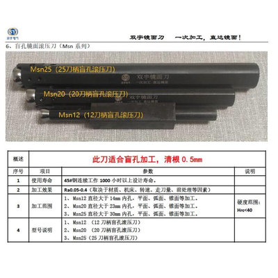 双宇合金内孔镜面滚压刀挤压刀压光刀滚光挤光刀抛光工具外圆端面