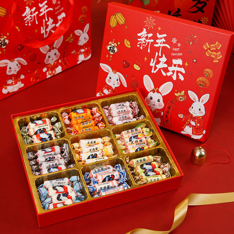 大白兔奶糖多种混合口味团购奶糖礼盒年货零食送朋友小孩糖果礼盒,零食/坚果/特产,奶糖,淘宝优惠券,粉丝福利购,淘宝优惠卷