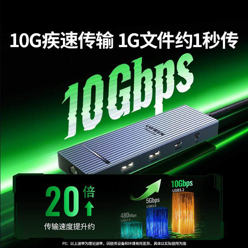 绿联Typec拓展坞音频声卡采集转换器转HDMI投屏4K扩展USB3.2集线,3C数码配件,USB多功能数码宝,淘宝优惠券,粉丝福利购,淘宝优惠卷