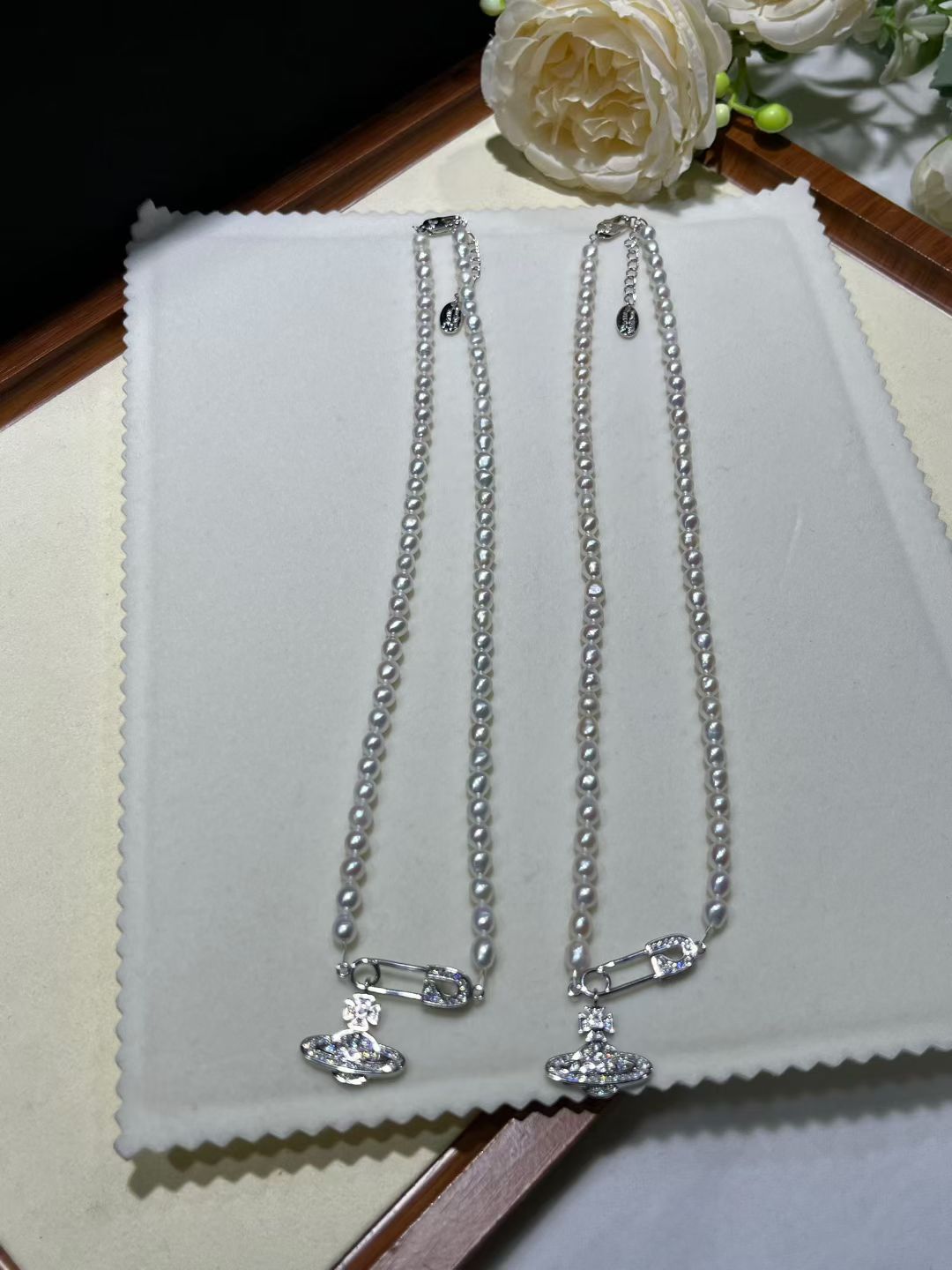 广西北海天然珍珠项链轻奢小众设计感锁骨链送女友西皇太后款