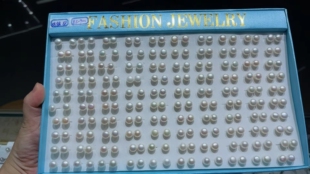 双旦特惠-北海市天然珍珠耳钉日常百搭珍珠纯银配件8-9mm