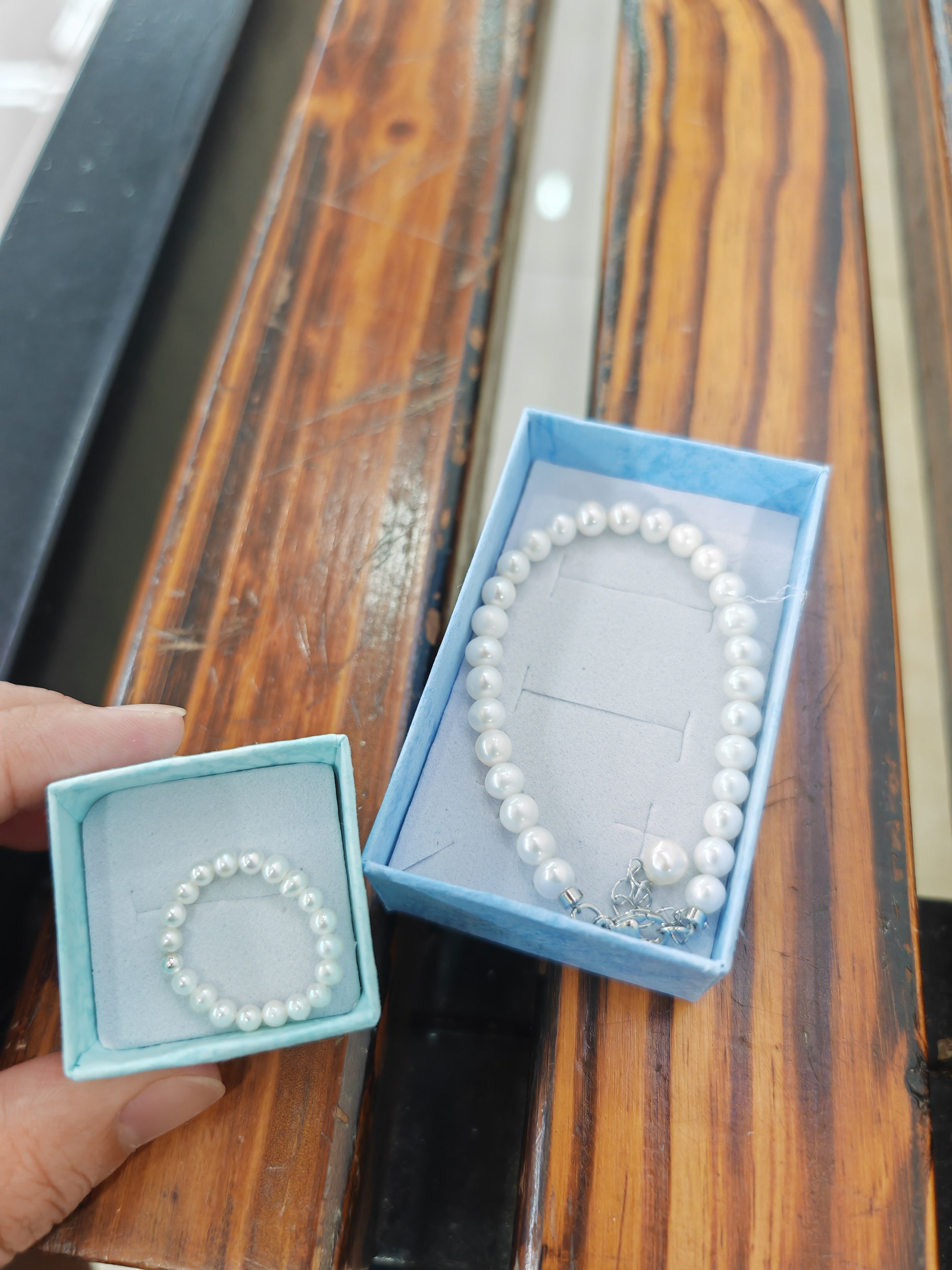 双十二特惠-广西北海天然珍珠baby戒指/P单手链