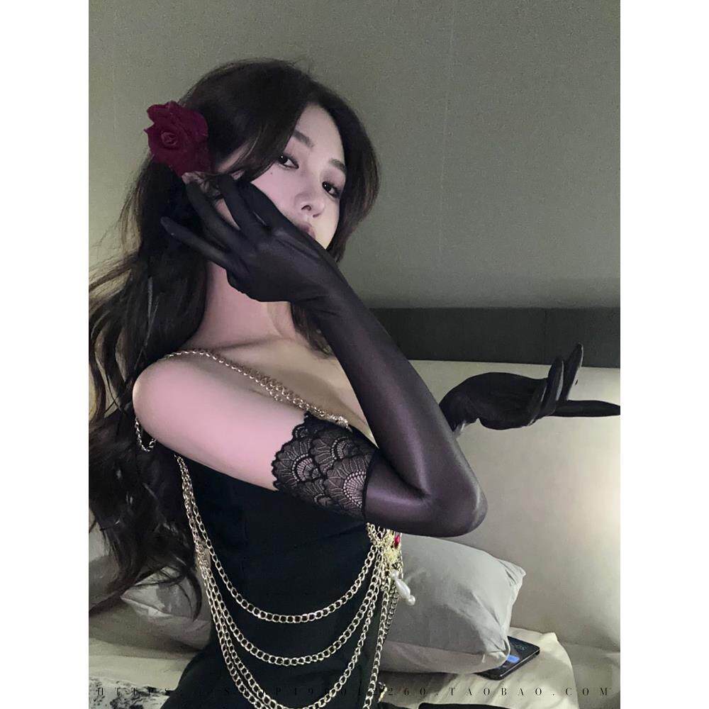 纯欲性感蕾丝边超滑手丝油亮袜