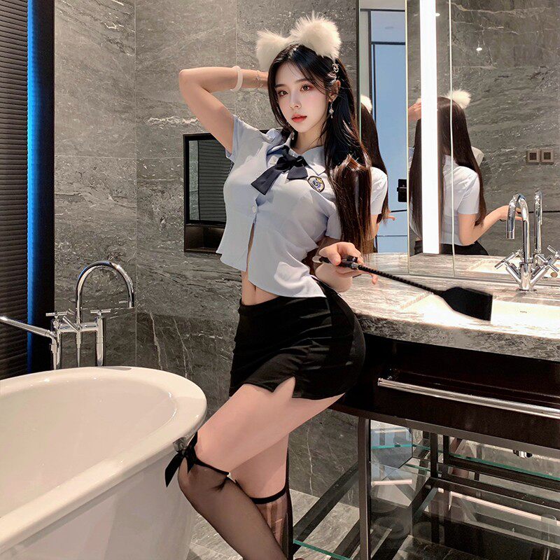 网红性感机长空姐套装纯欲主播变装女警cos服jk学生制服角色扮演