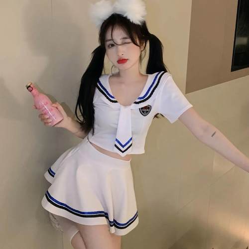 性感制服诱惑套装清纯可爱连体裙