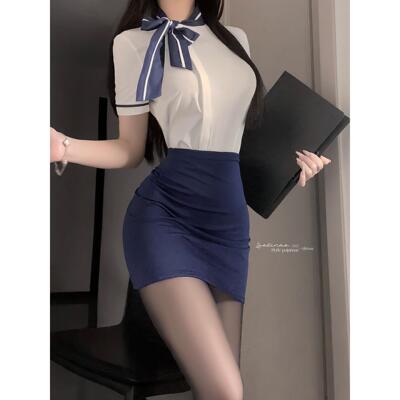 性感时尚空姐衬衫制服秘书套装