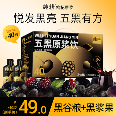 纯耕五黑原浆饮1200ml（40袋）