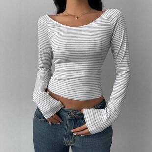 Women'S Fall Winter Striped Fashion Comfortable Fitted Knit