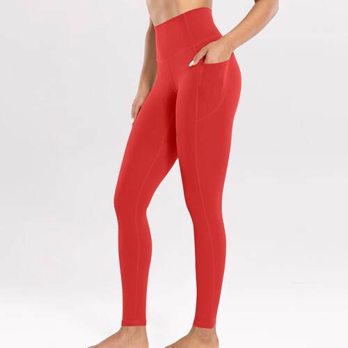 Women'S High Elasticity Solid Color Yoga Leggings Ideal For