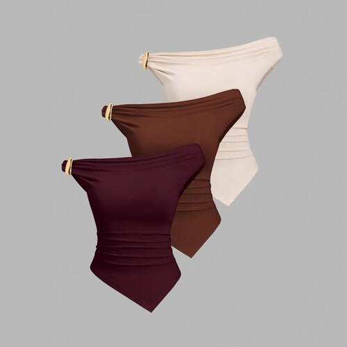 Women'S 3-Piece Fall Winter Solid Knit Set Fashionable
