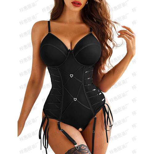 Lingerie For Women Corset Garter Lingerie Set V-Neck Tummy