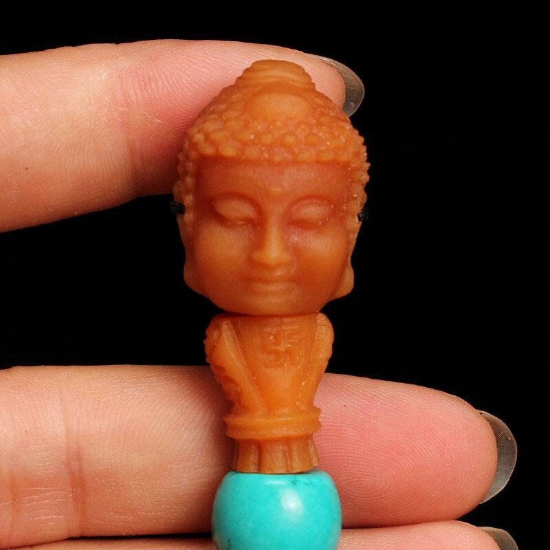 热销佑善阁风化菩提根精雕刻双面一念之差佛头三通一念之间配流苏