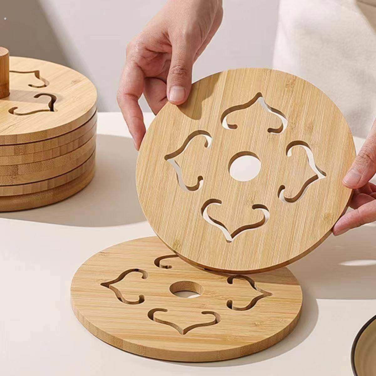 天然楠竹创意防滑隔热垫碗垫盘垫杯垫家用厨房耐摔防烫砂锅垫新款,餐饮具,餐垫,淘宝优惠券,粉丝福利购,淘宝优惠卷