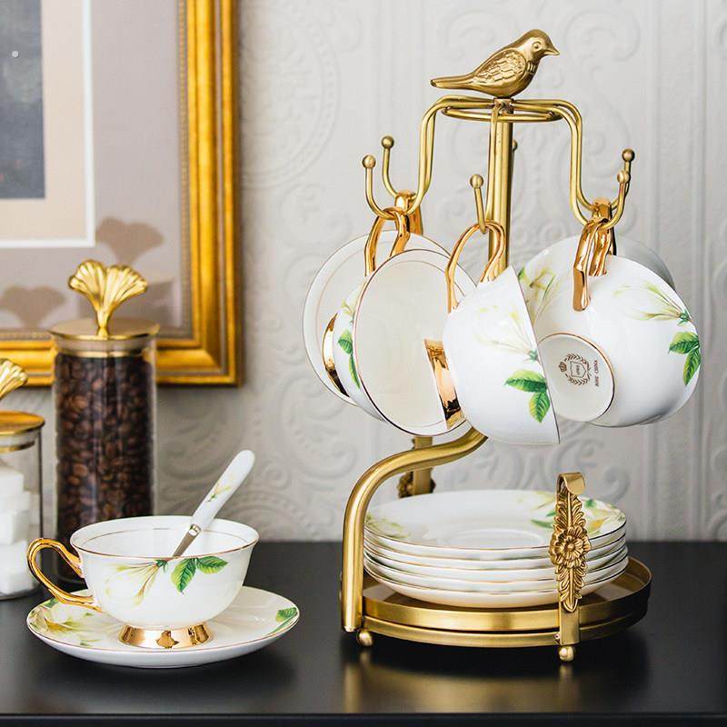 咖啡杯架子欧式轻奢家用杯碟收纳挂架客厅餐桌水杯杯子置物架,收纳整理,整理架/置物架/收纳架,淘宝优惠券,粉丝福利购,淘宝优惠卷