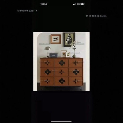 实木复古新中式玄关储物柜