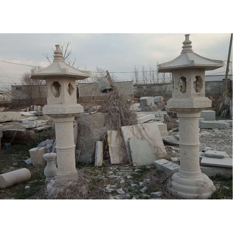石灯制作日式庭院景观石头灯雕刻价格墓地石雕灯笼图片大全