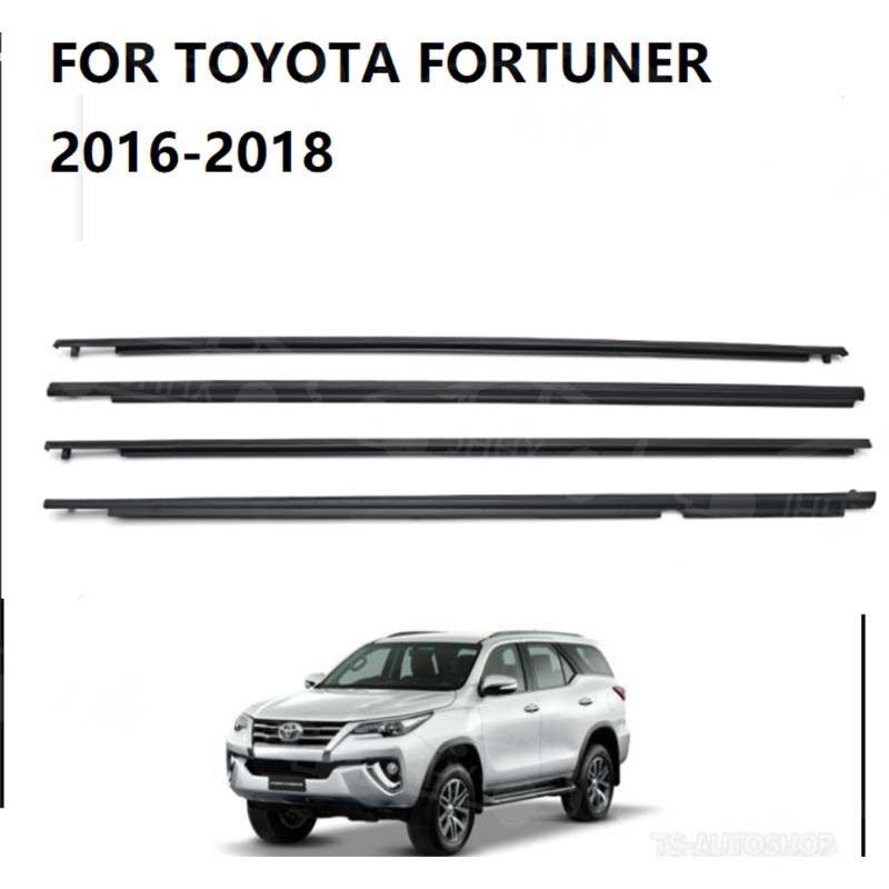 FORTUNER/穿越者2016-2018黑色/电镀车窗玻璃外压条防水黑色胶条