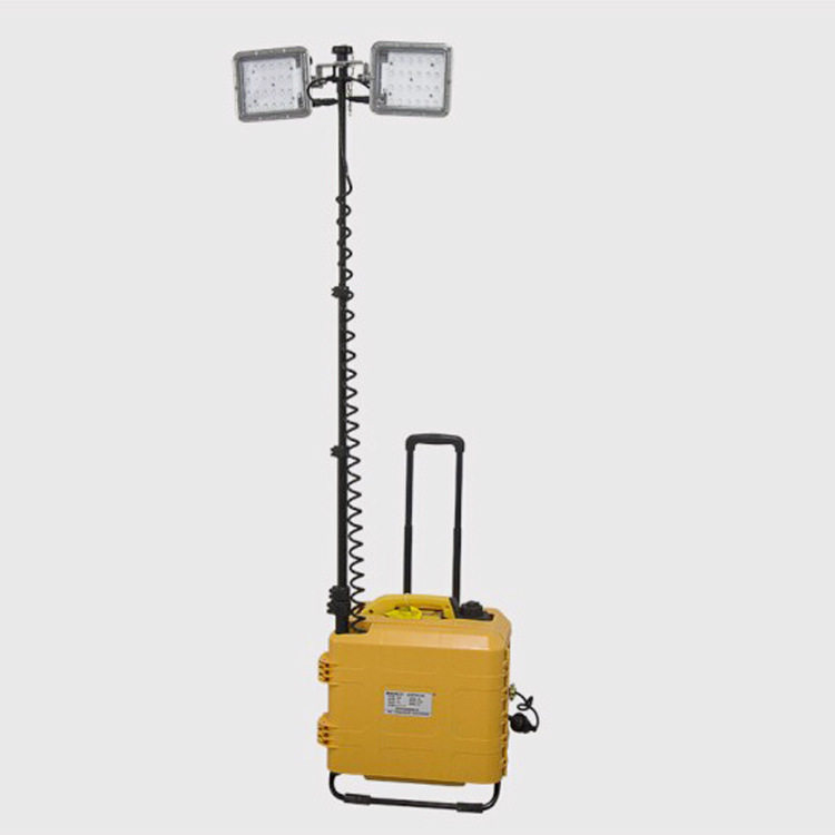 GMD6120B便携式LED移动照明灯汽油发电机升降工作照明装置2*48W