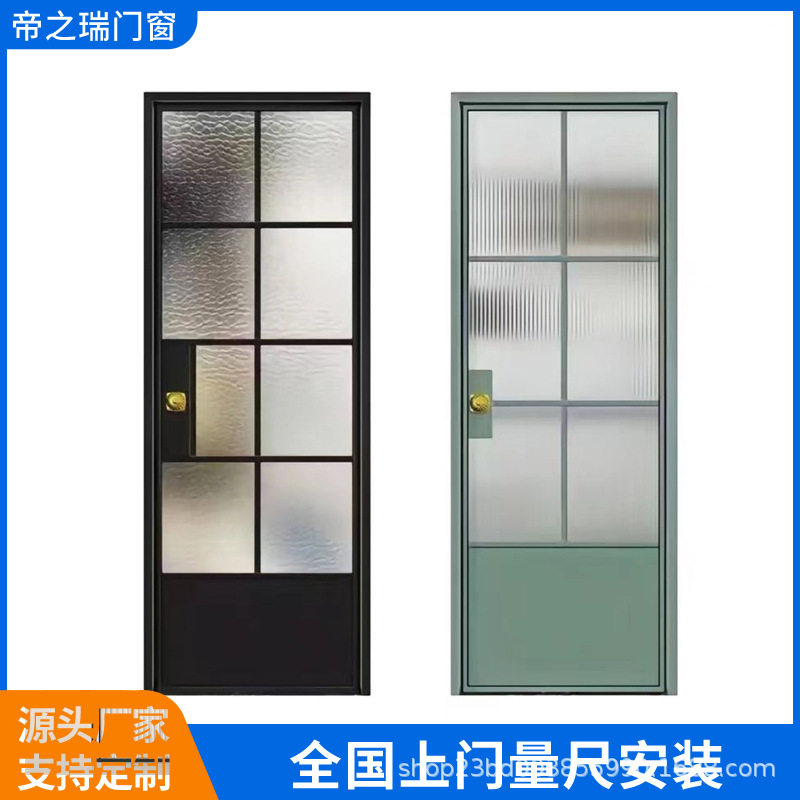 法式复古海棠花铝合金防爆玻璃门