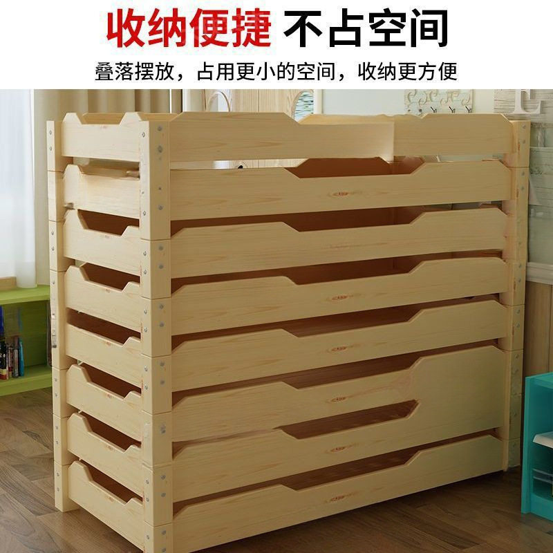 幼儿园实木加厚叠叠午睡床