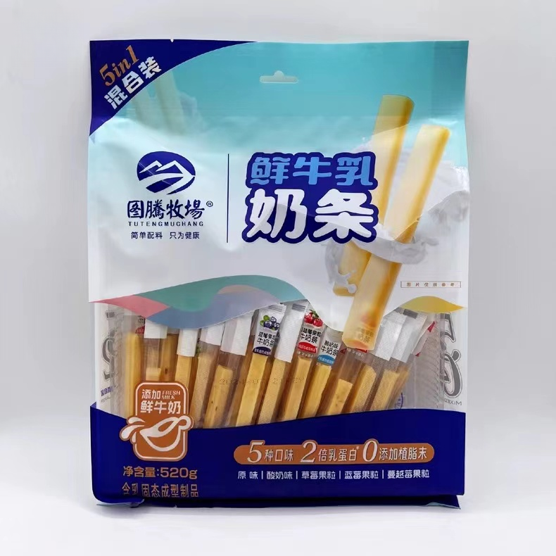 图腾牧场鲜牛乳奶条组合装520克牛奶条儿童零食