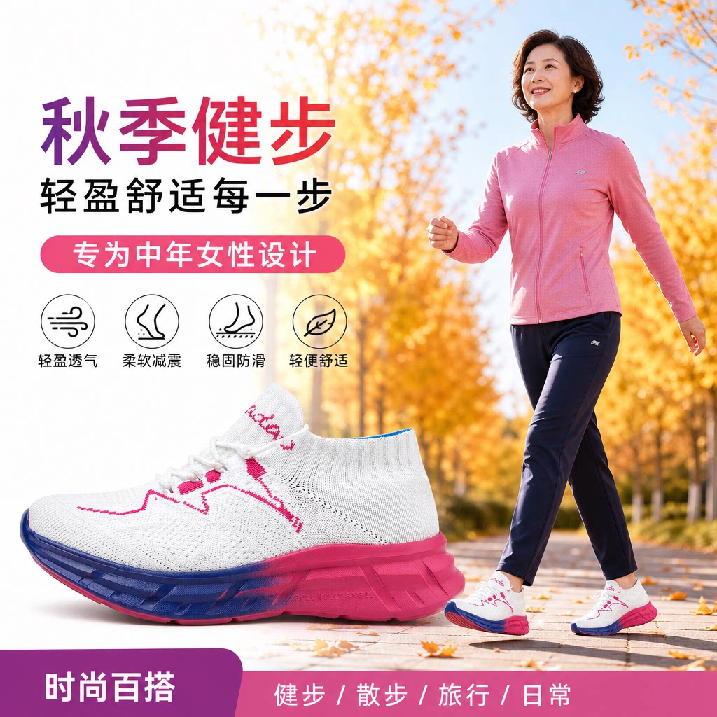 牛霸道秋季曳步舞跳操鞋健身鞋跑步四季软底轻便 广场舞鞋220281