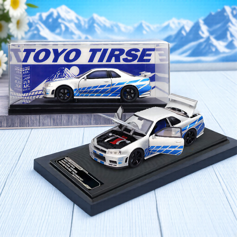 1:32日产GTRR34涂装路虎卫士面包合金男孩小汽车模型儿童玩具摆件