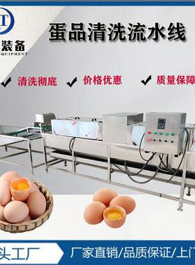 多种规格洗蛋机 洗全自动鸡122水蛋清干风喷码流线 松花蛋品消毒