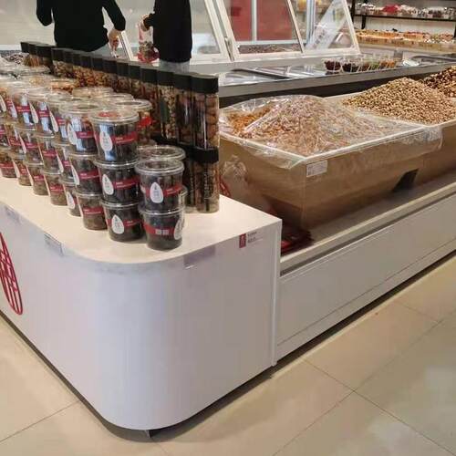 烤漆柜台示HJC柜展示架亚透明克力道食品展工厂商用商用具展柜