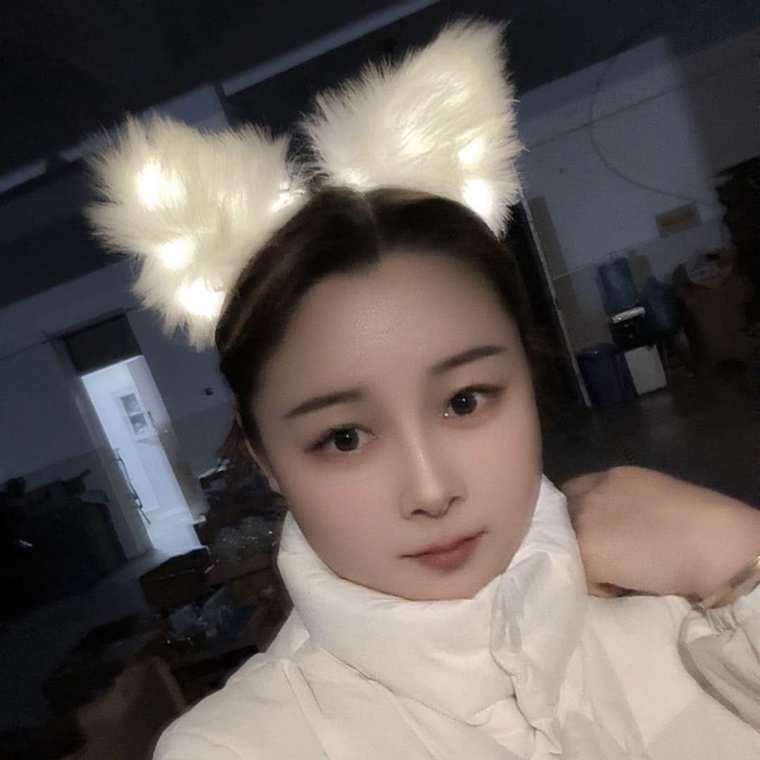 可爱日系发箍发光猫耳朵狐狸耳朵头饰头箍猫咪发卡饰品女主播拍照