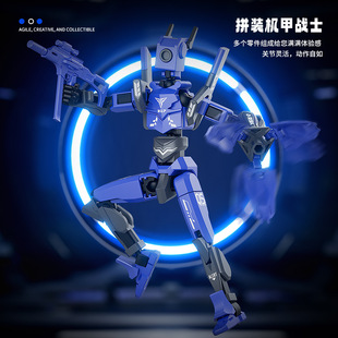 跨境新款 哨兵关节人Dummy潮流人偶磁吸多关节可动模型玩具 拼装